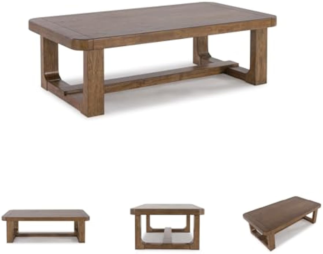 Signature Design by Ashley Cabalynn Traditional Farmhouse Coffee Table, Brown