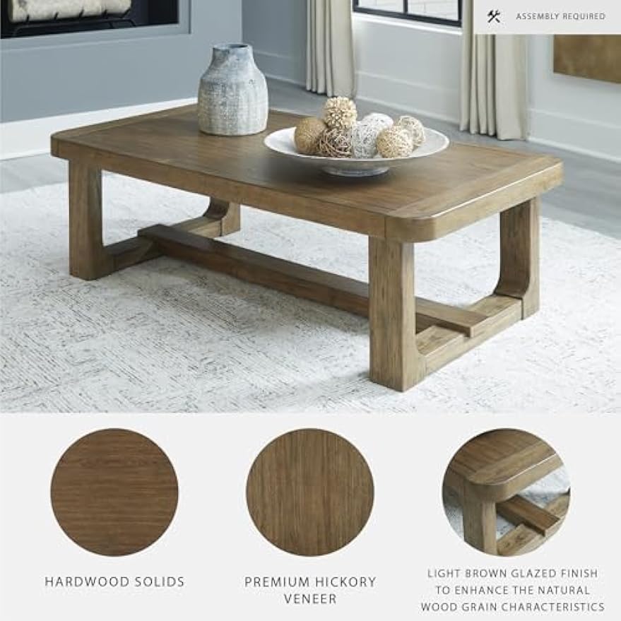 Signature Design by Ashley Cabalynn Traditional Farmhouse Coffee Table, Brown