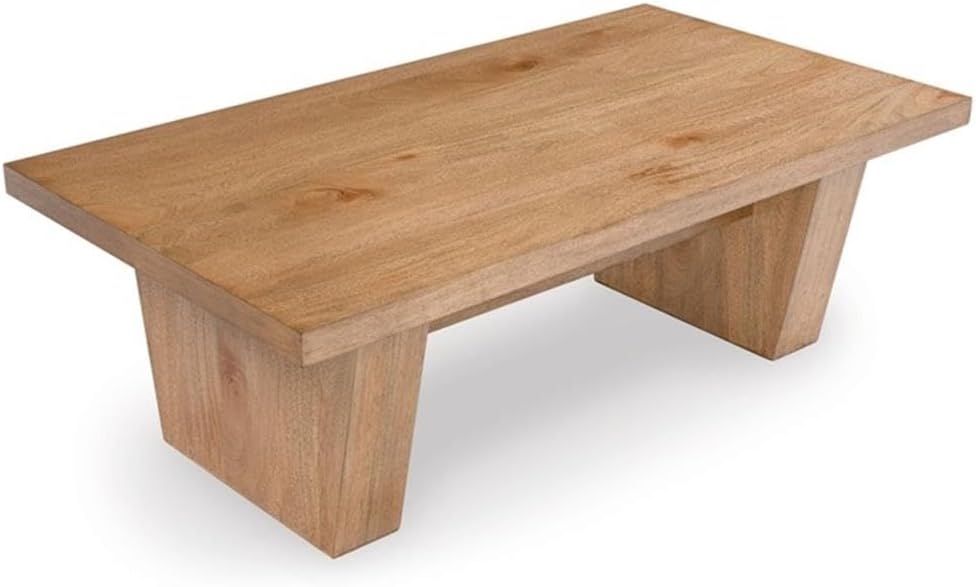 Signature Design by Ashley Kristiland Classic Cocktail Table with 1 Lower Shelf, Light Brown