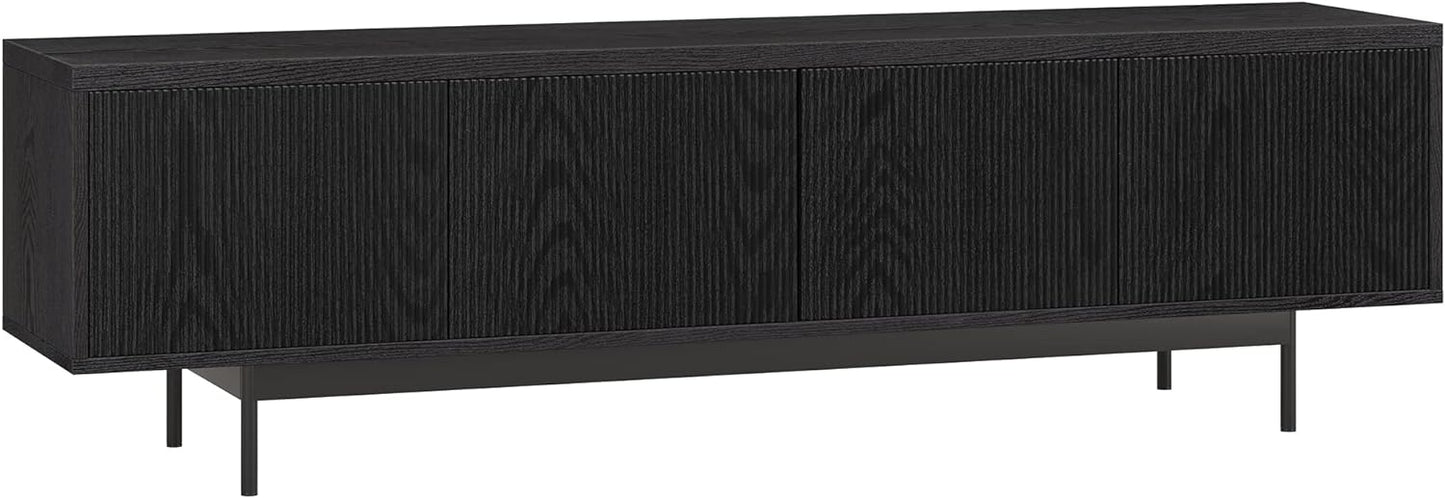 Henn&Hart Rectangular TV Stand for TV's up to 75" in Navy, for Home, Living Room, Bedroom, Entertainment Room, Office