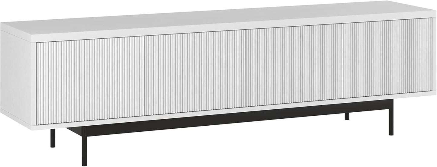 Henn&Hart Rectangular TV Stand for TV's up to 75" in Navy, for Home, Living Room, Bedroom, Entertainment Room, Office