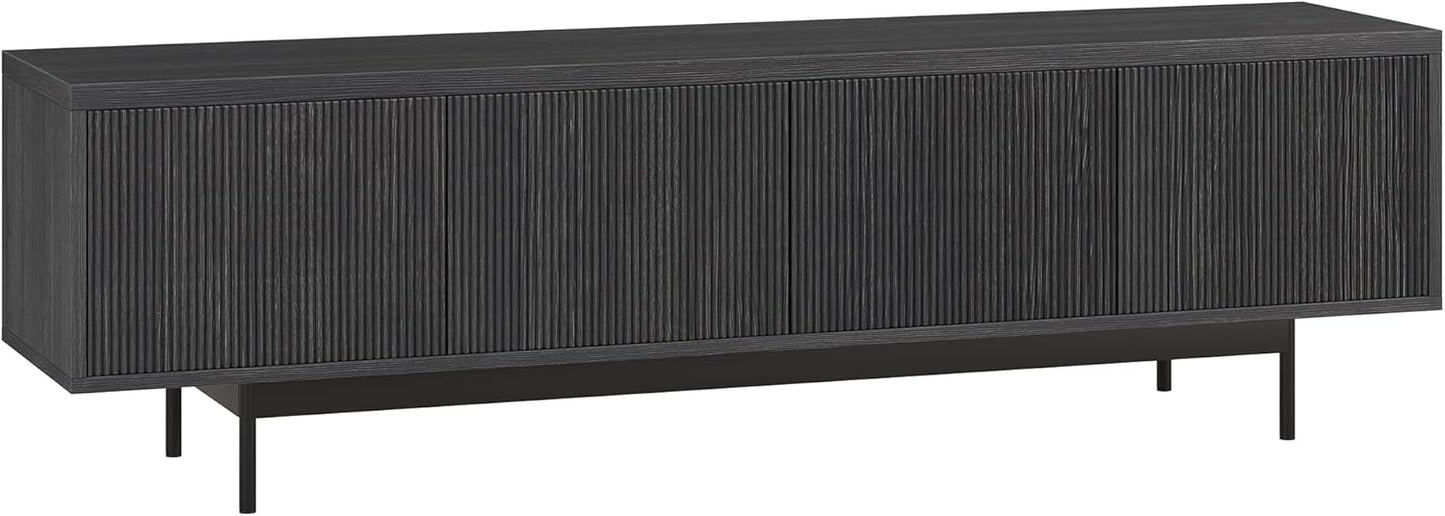Henn&Hart Rectangular TV Stand for TV's up to 75" in Navy, for Home, Living Room, Bedroom, Entertainment Room, Office