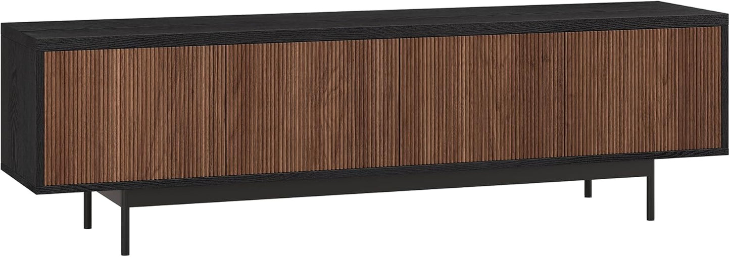 Henn&Hart Rectangular TV Stand for TV's up to 75" in Navy, for Home, Living Room, Bedroom, Entertainment Room, Office