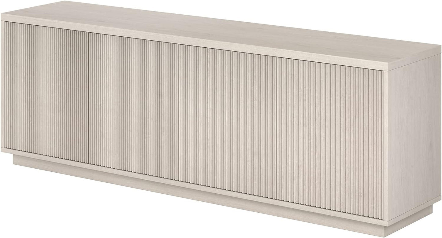 Henn&Hart Hanson, 70'' Rectangular TV Stand, Alder White