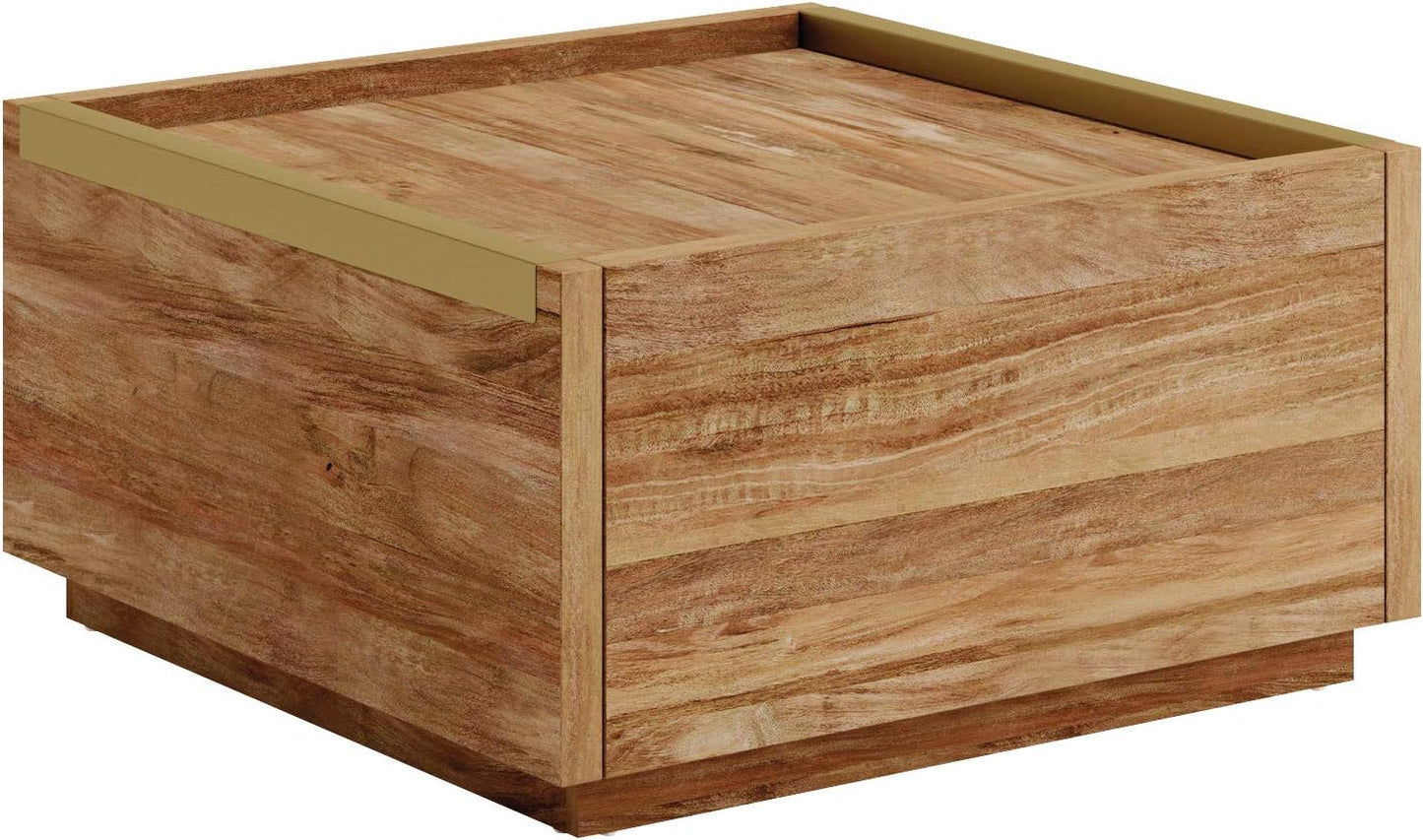 Sauder Manhattan Gate Modern Square Coffee Table, Rich Walnut Finish